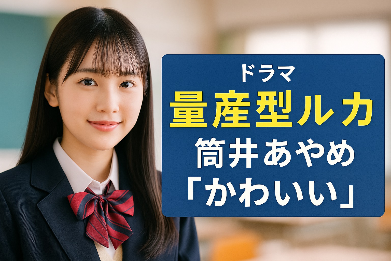 ドラマ「量産型ルカ」筒井あやめがかわいい！魅力を徹底解説！