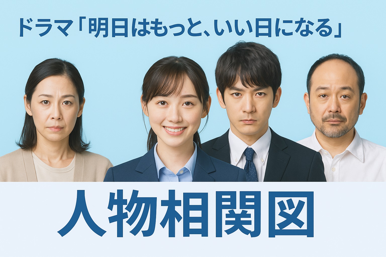 ドラマ「明日はもっと、いい日になる」の人物相関図を徹底解説！