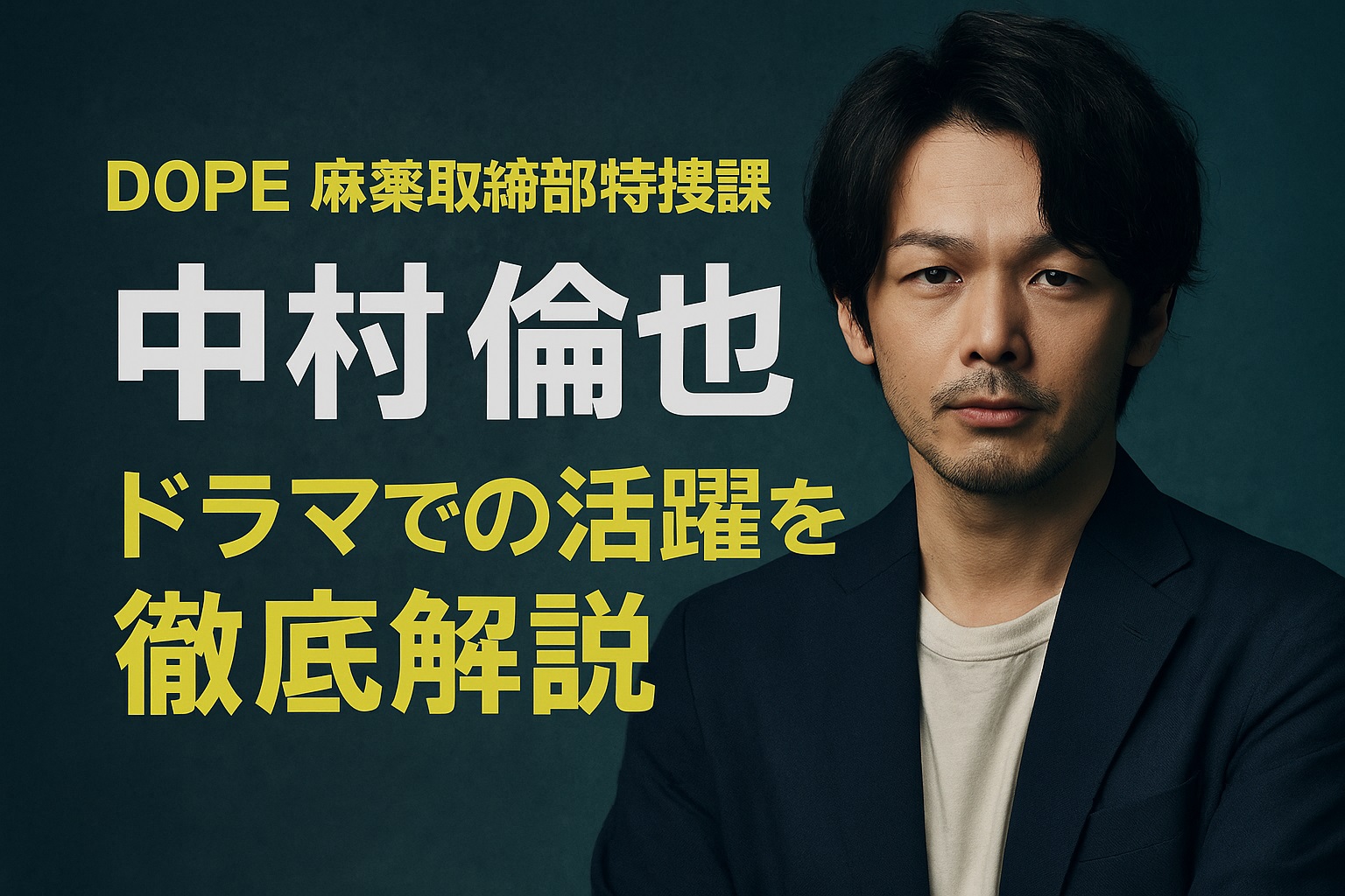 DOPE麻薬取締部特捜課で中村倫也が演じる陣内鉄平とは？キャラの魅力と演技を深掘り！
